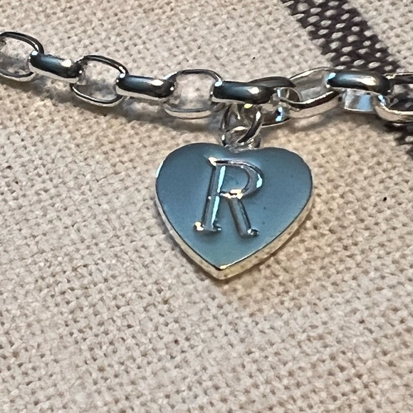 SILVER “R” INITIAL BRACELET - Picture 3 of 3